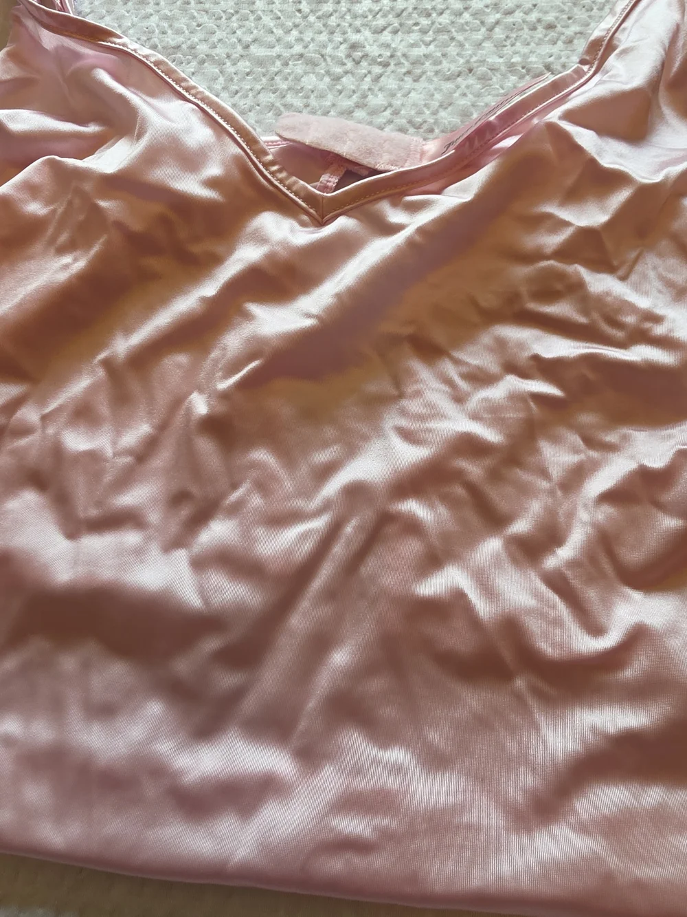 Juicy Couture Light Pink Satin Sleep Bralette with Rhinestone Logo M